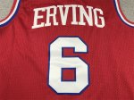 Maillot de Basket #6 Erving Philadelphia 76ers M&N Rouge